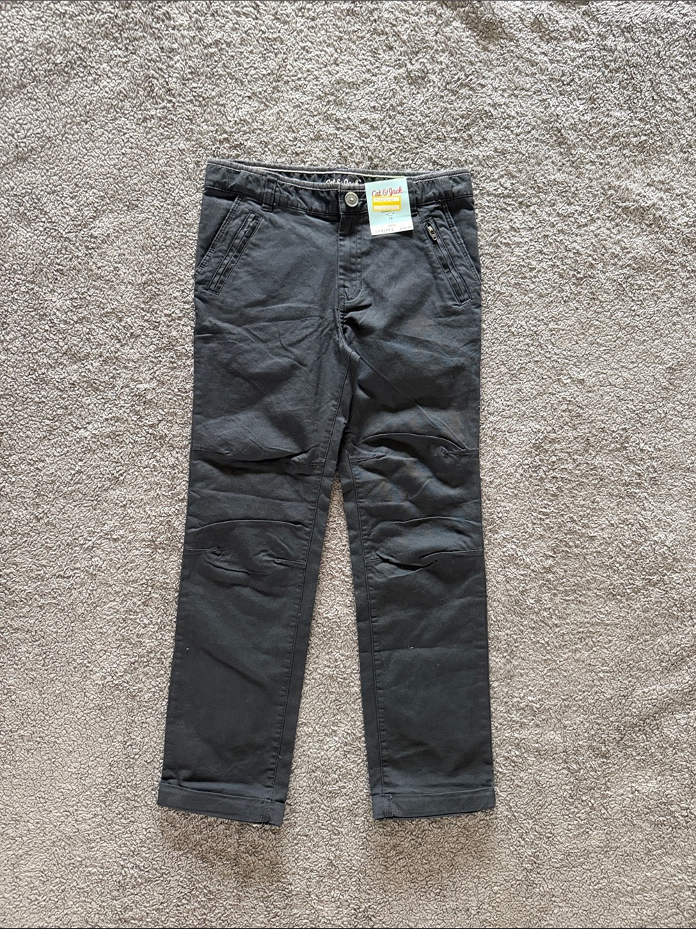 Cat & Jack Boys Gray Straight Pants